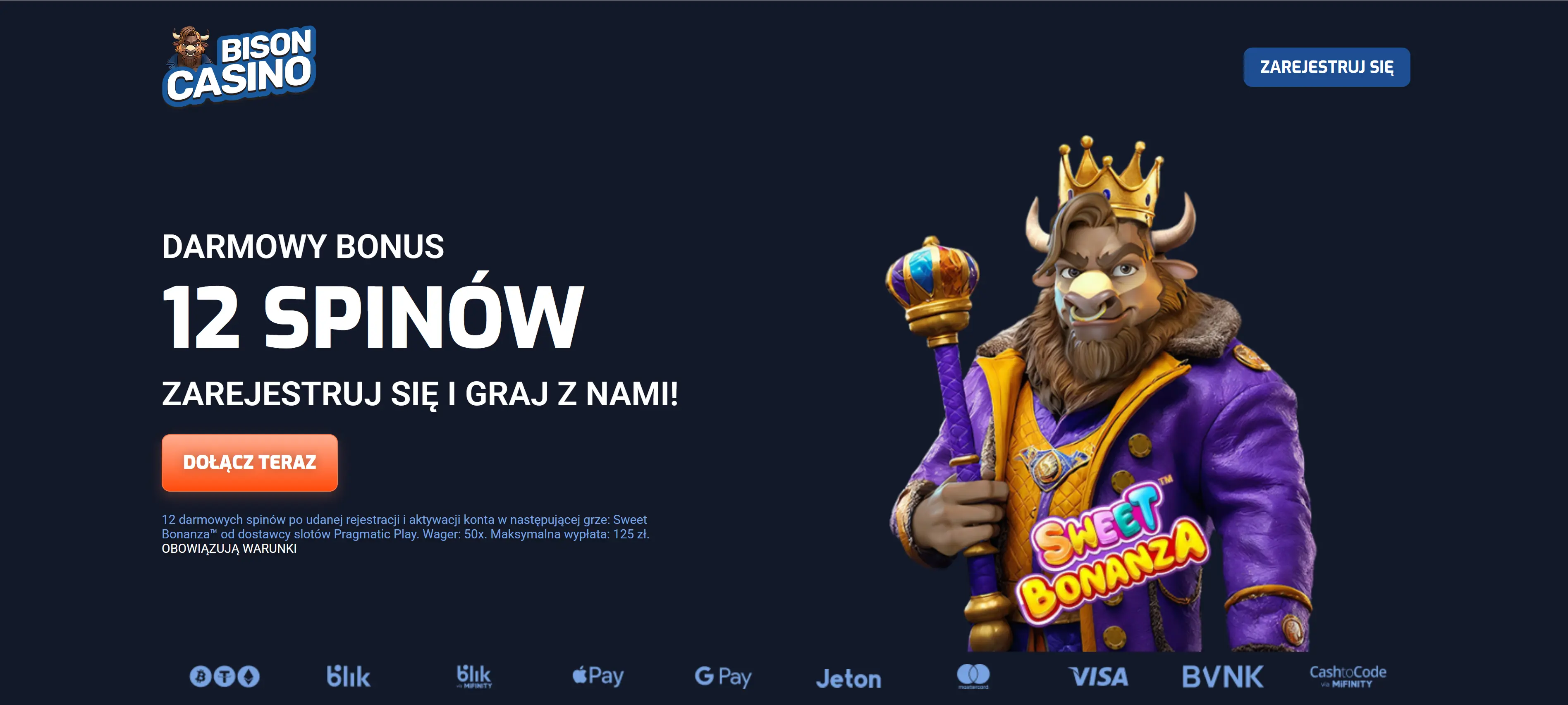 Premia powitalna Bison Casino