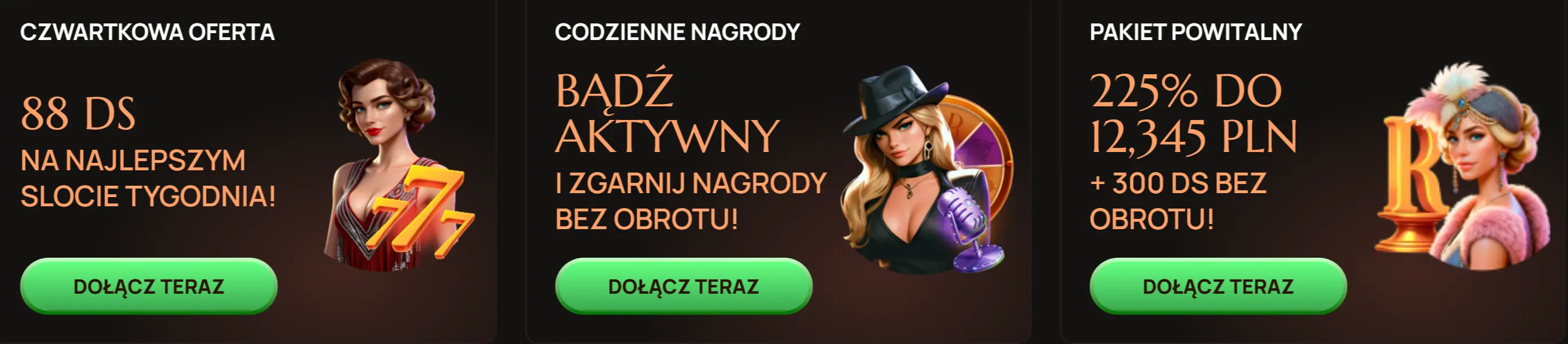 Zestawienie bonusów Ritzo Kasyno